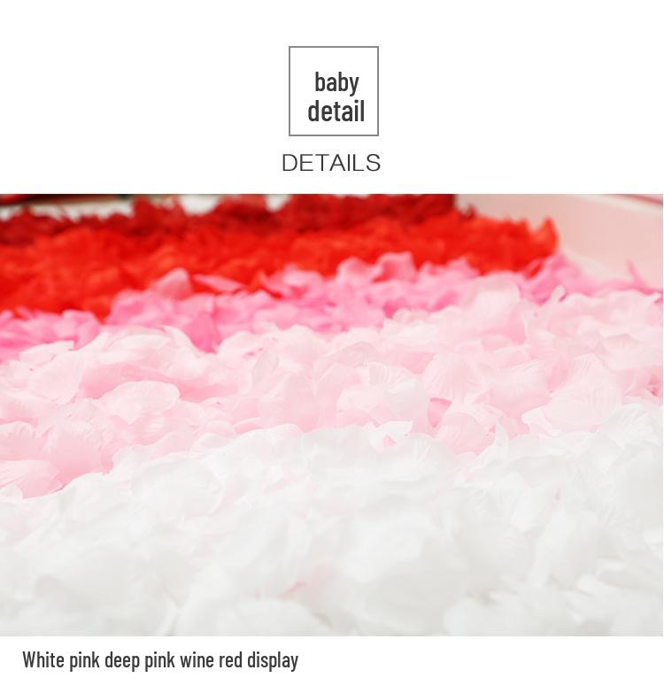 Romantische Hochzeits-Verlobungsdeko: Rote Rose Simulierte Blütenblätter