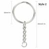 20/50/100pcs Metal Keyring Keyfob Stainless Steel Anti-rust Key Holder Keychains Pendant Key Ring 30mm/25mm/20mm