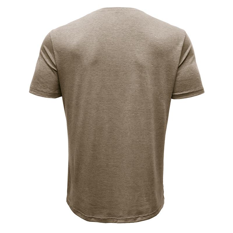 European and American Style Men’s Summer Top Short Sleeve T-shirt Solid Buttoned Round Neck Henley Shirt