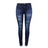 Women's Mid Rise Jeans Skinny Ripped Jeans Stretch Distressed Denim Pants Slim