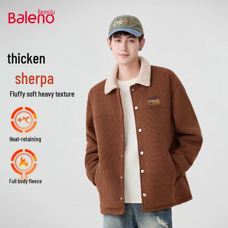 

Baleno Men s Heavyweight Lambswool Lined Winter Jacket 2XL