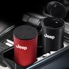 Portable Car Garbage Cup Aluminum Alloy Trash Can Ashtray For Jeep Grand Cherokee Wrangler JK Gladiator Compass Renegade Patriot AKV1