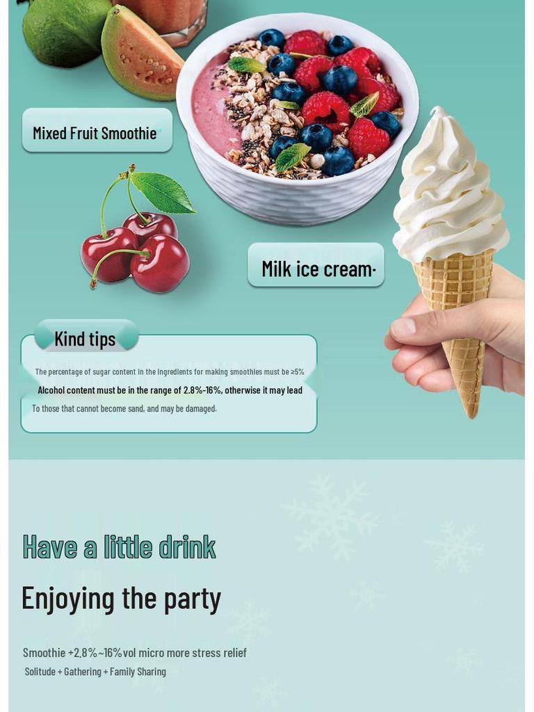 Compacte Automatische IJs- en Milkshake Maker, Multifunctionele Drank- en Smoothie Machine