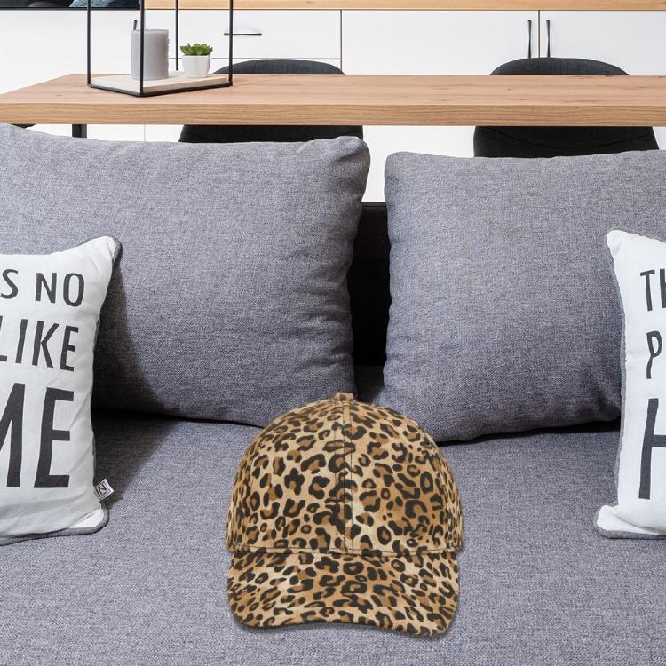 Wide Brim Hat in Kpop Style Caps UV Prevention Dad Cap Sweat Wicking Hot Summer Cooling Hat with Printed Leopard