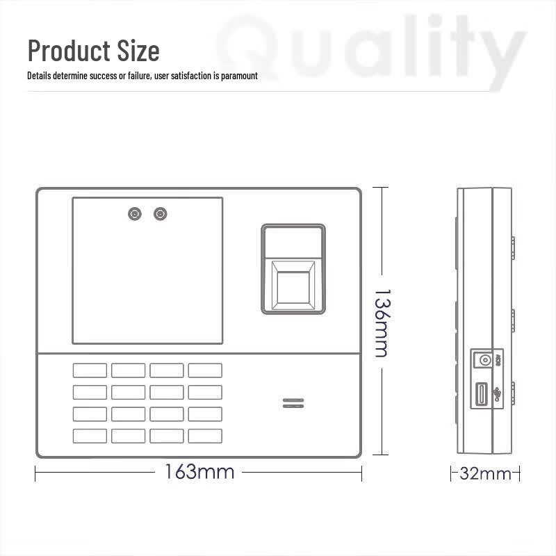 Deli 13888CS Smart Cloud Attendance Machine CN plug (adapter included)