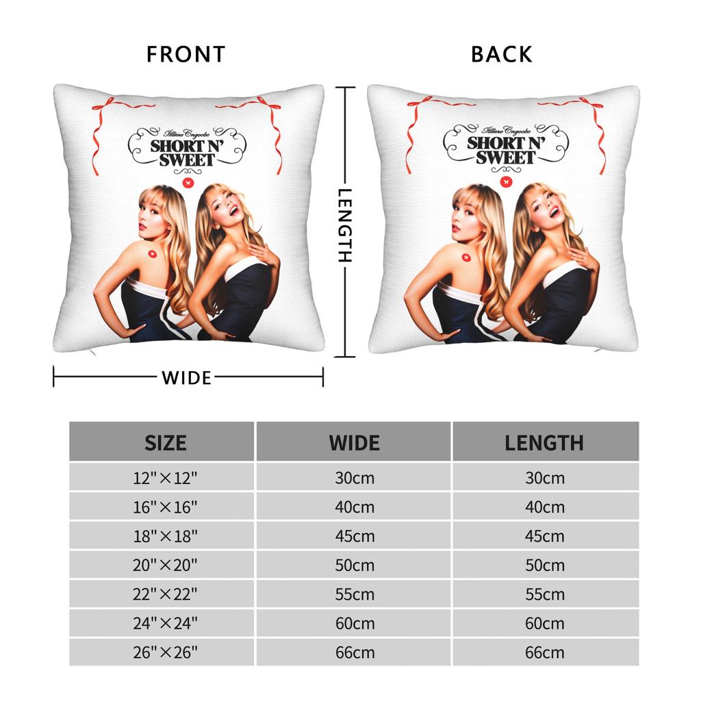 Sabrina Carpenter American Singer Pillow Case  Graphic Pillow Cover For Sofa Bedroom Home Decor Funny Pillowcases