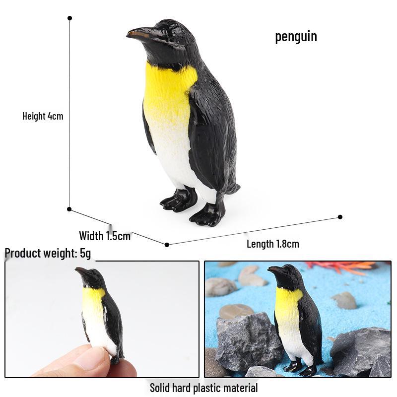 Emperor Penguin Marine Animal Model Toy Set for Kids