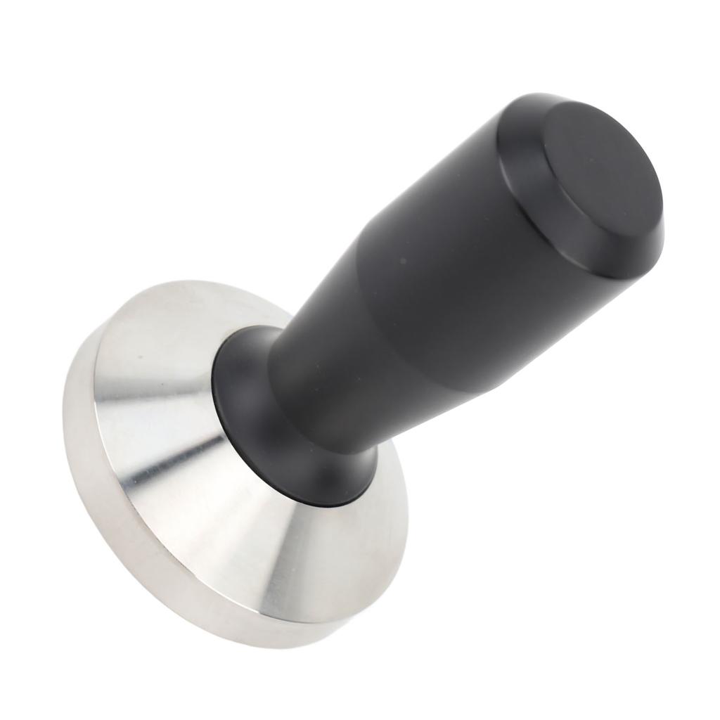 58mm Kaffeetamper Ergonomischer Griff Edelstahl Siebträger Tamper Zubehör für Kaffeemaschine Schwarz