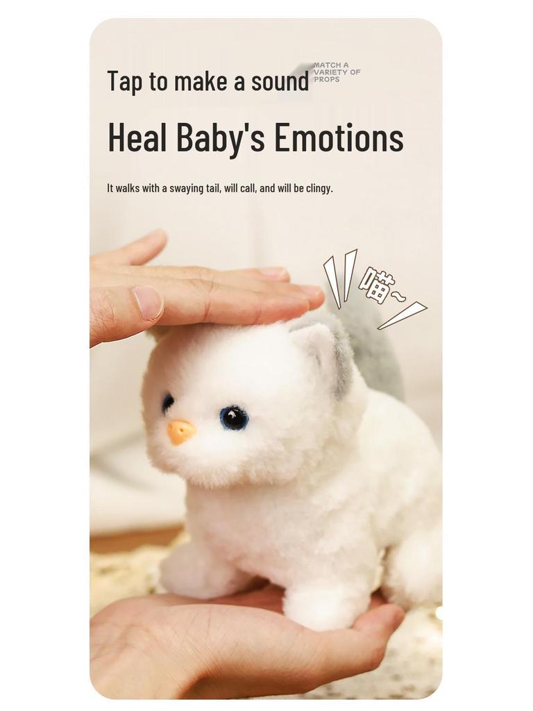 Children's Role-Playing Pet Stroller: Walking and Barking Electric Plush Doll