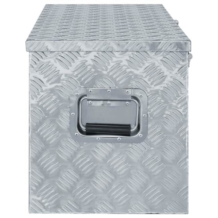 Aluminum Box - vidaXL - 110.5 X 38.5 X 40 Cm - Silver - Rust-resistant - 1 Compartment
