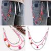 Hip Hop Girl Metal Chain Waist Accessory With Lobster Clasp For Trendy Denim Pants
