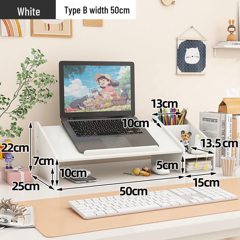 Laptop and Monitor Desktop Riser for Office and Dorm Use