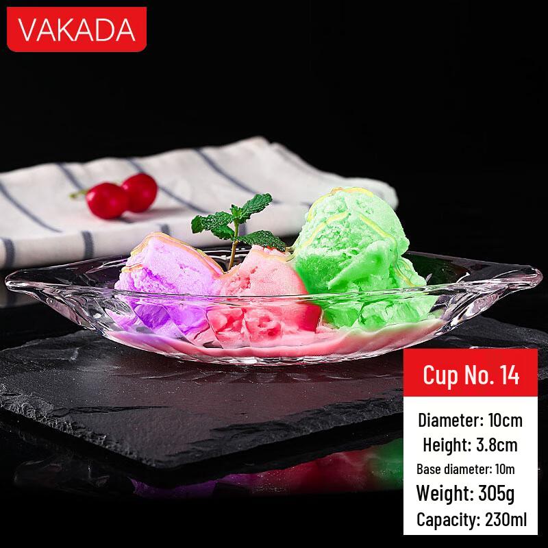 VAKADA Glass Ice Cream and Milk Tea Cup