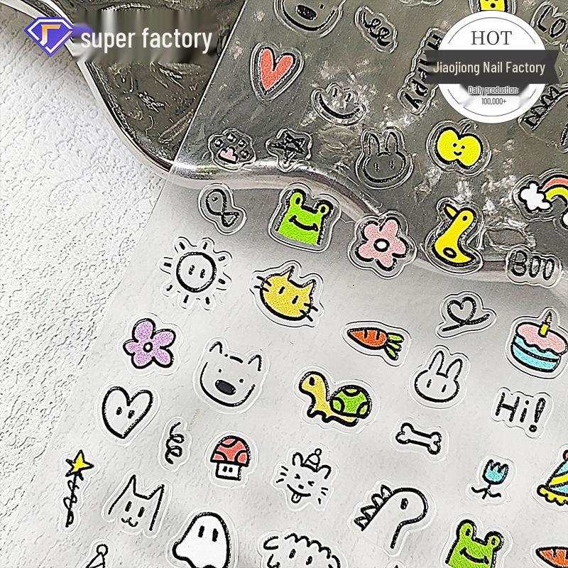 

Jiaolong Spring Little Monster Cute Cartoon Nail Art Stickers