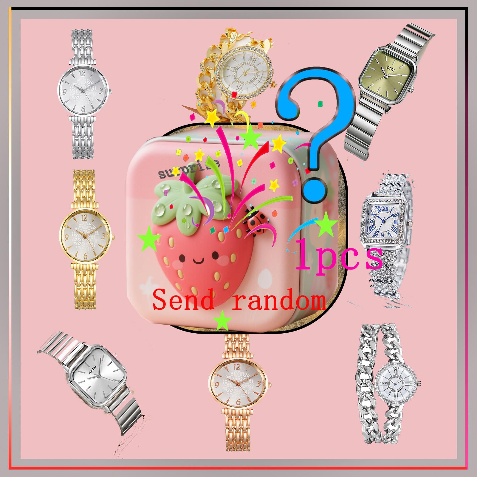 

Surprise blind box; Simple and leisurely high-value multi-style creative fashionable literary quartz women s watch; Random style разноцветный