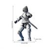 Medieval Action Figures Anime Figures Toys Movable Robot Multi-Jointed Dummys Fully Articulated Action Figures for Desk Display