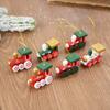 Wooden Train Pendants Christmas Tree Mini Hanging Doll Ornaments Decoration for Home Navidad Noel Xmas New Year Gifts