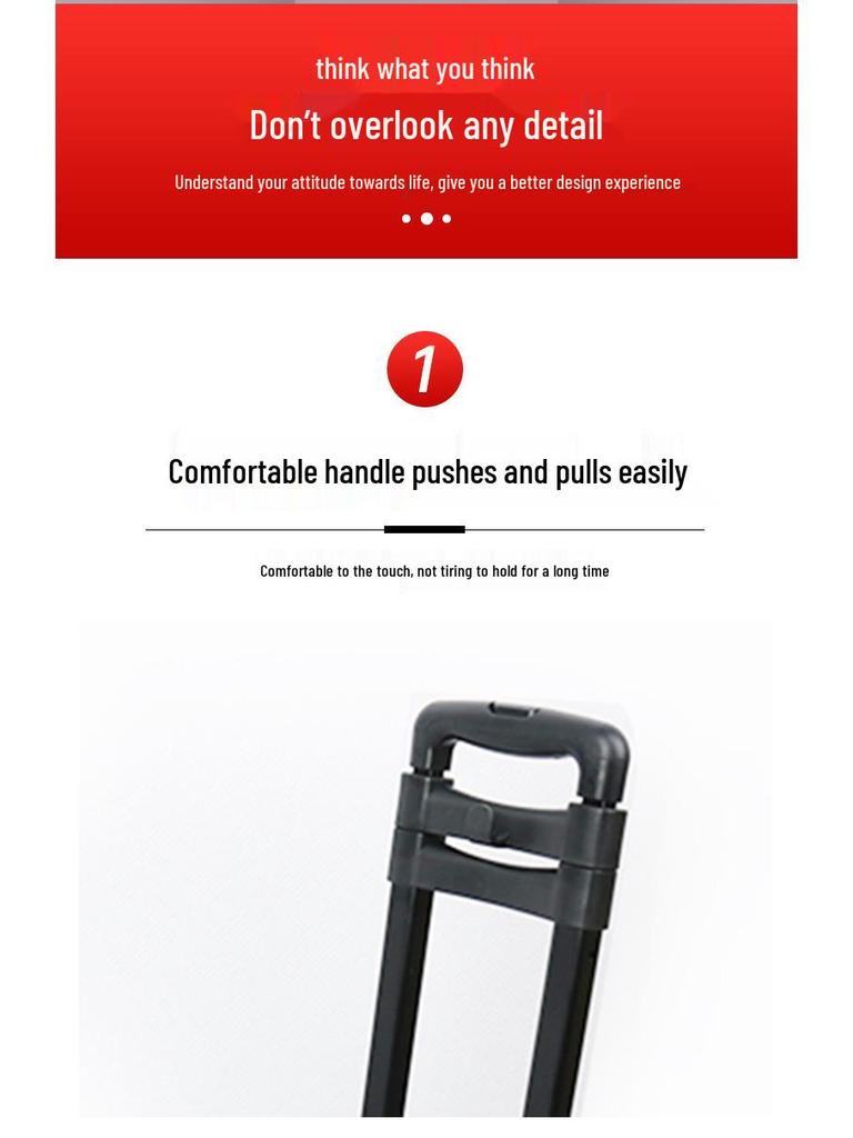 Kompakter Faltwagen mit versenkbaren Rädern - Tragbarer Einkaufs- und Transportwagen