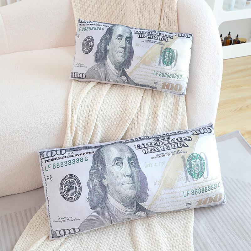 Neues Simuliertes US-Dollar-Kissen Banknoten Plüschtiere Damen Halten Kissen Beim Schlafen Kreatives Geburtstagsgeschenk Schlafzimmer Dekoration