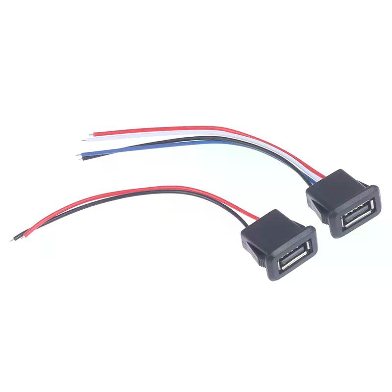 USB 2.0 Buchse Stromanschluss USB2.0 Ladeanschluss-Stecker mit Kabel USB-Ladebuchse