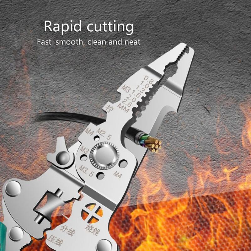 Professional Foldable Multifunction Wire Stripper Featuring Comfortable Grip Suitable For Electricians & DIY Enthusiasts