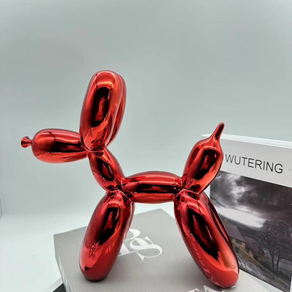 Trendy Resin Balloon Dog Figurine - Modern Home Decor Piece