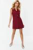 Women's Fashion Casual Sleeveless Mini Multicolor Tulle Fitted Body-Fitting Mini Gathered Zero Sleeve Flexible Knitted Dress