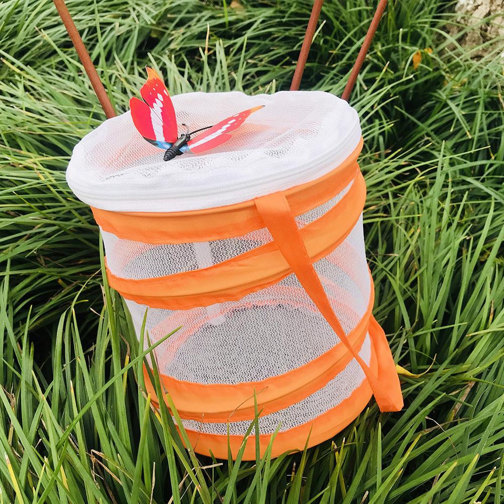 Mesh Household Butterfly Cage For Caterpillars Butterfly Toy Habitat Cage Bucket Observation Bo B7Y5