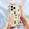 For iPhone 17 Pro Max Case Christmas Snowman Pattern Printing Straight Edge TPU Phone Back Cover