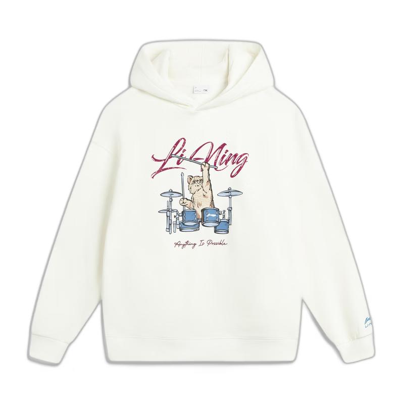 Li-Ning Women s Plush Lined Hooded Pullover Sweatshirt XXL