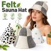 Felt Sauna Hat Leaf Pattern Steam Room Cap Gifts Spa Hat  Unisex