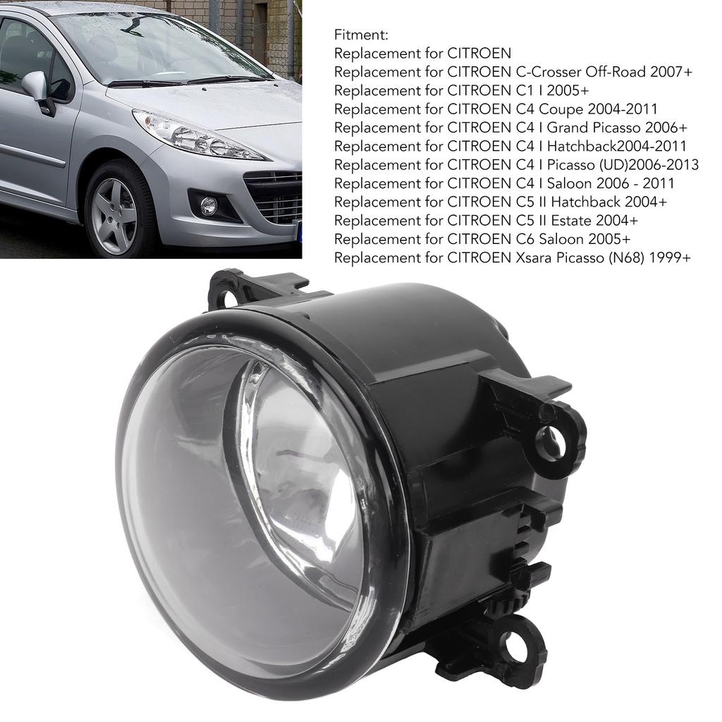 Front Fog Lamp 620639 Bright Weather Resistant Bumper Fog Light Replacement for PEUGEOT 107 207 307 Hatchback 12V