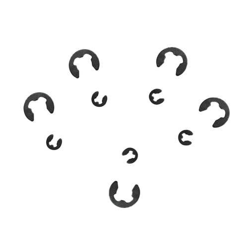 E-type snap rings, set of 120, M1.5-M10, manganese steel, for repairs and securing parts, durable, oil-resistant