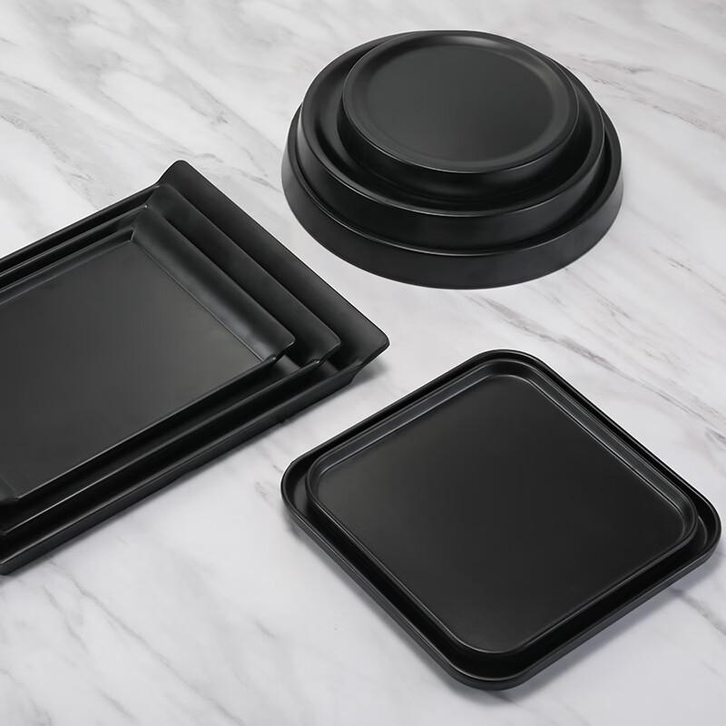Yicang Black Melamine Rectangular Serving Tray