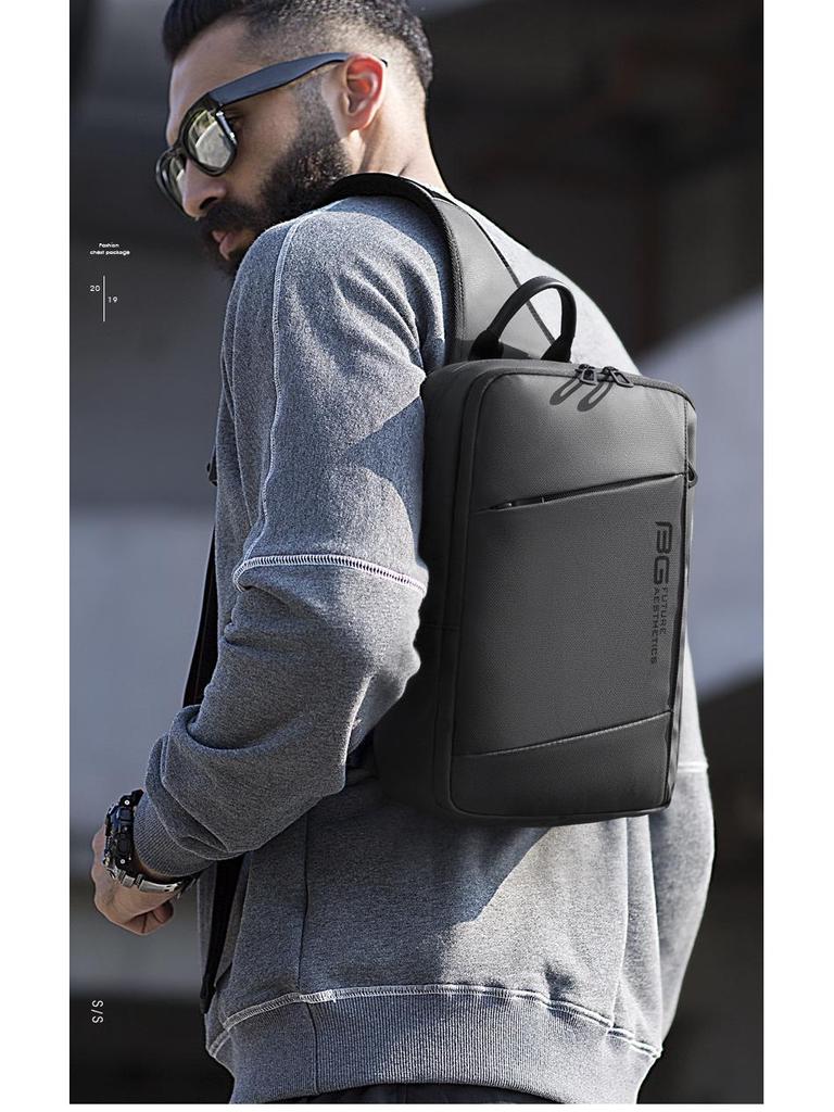 2019 Men's Tech USB Shoulder Bag: Versatile Fashion for Outdoor Sports & Business