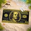 1pc Hundred Dollar Bill Printed Fashion Beach Towel,  Wrap, Beach Scarf