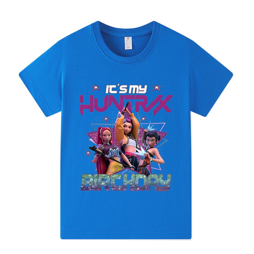 A1240 Kinder Jungen Mädchen Kpop Rumi Zoey Mira Print Kurzarm T-Shirt