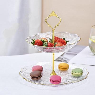 ZISIZ Creative Ceramic Lotus Leaf Tiered Fruit Plate