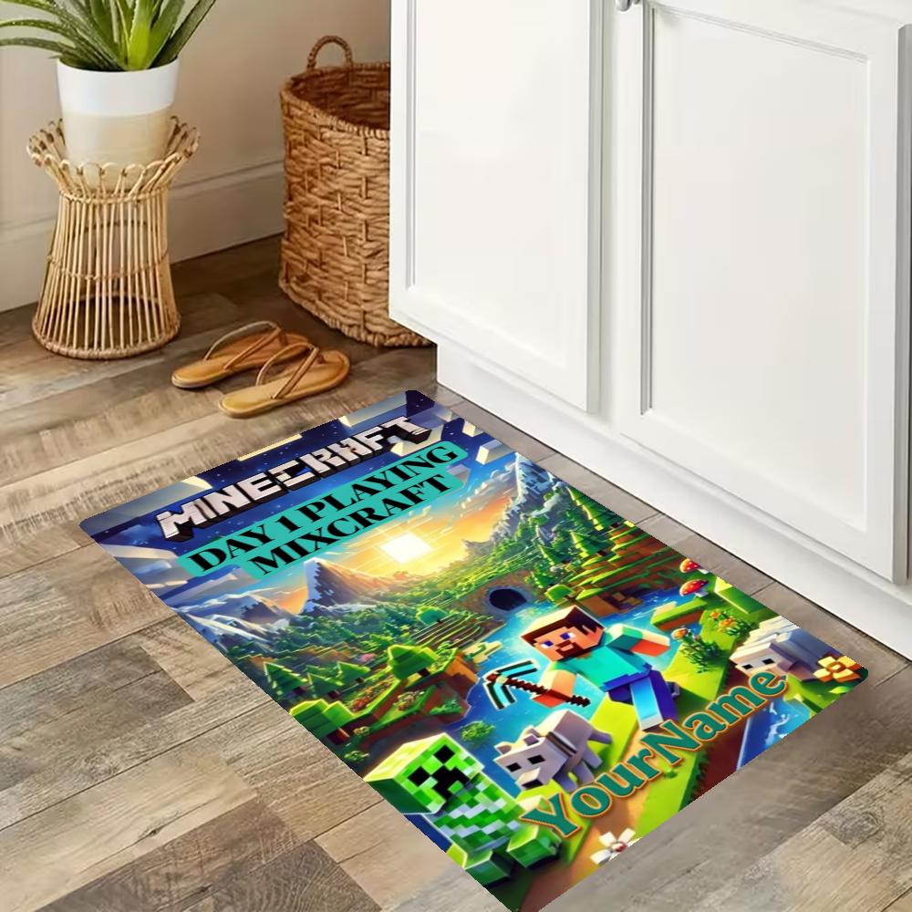 Minecraft Customize Your Name Kitchen Rug Runner Rug Laundry Mat Hallway Entryway The Best Gift Choice