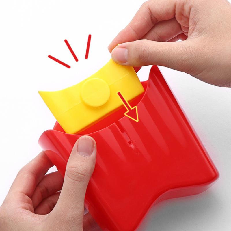 1pc Portable Plastic French Fry Cup Snack Container with Dip Compartment Food-Grade PP Salad Cup Student Square Salad Bowl