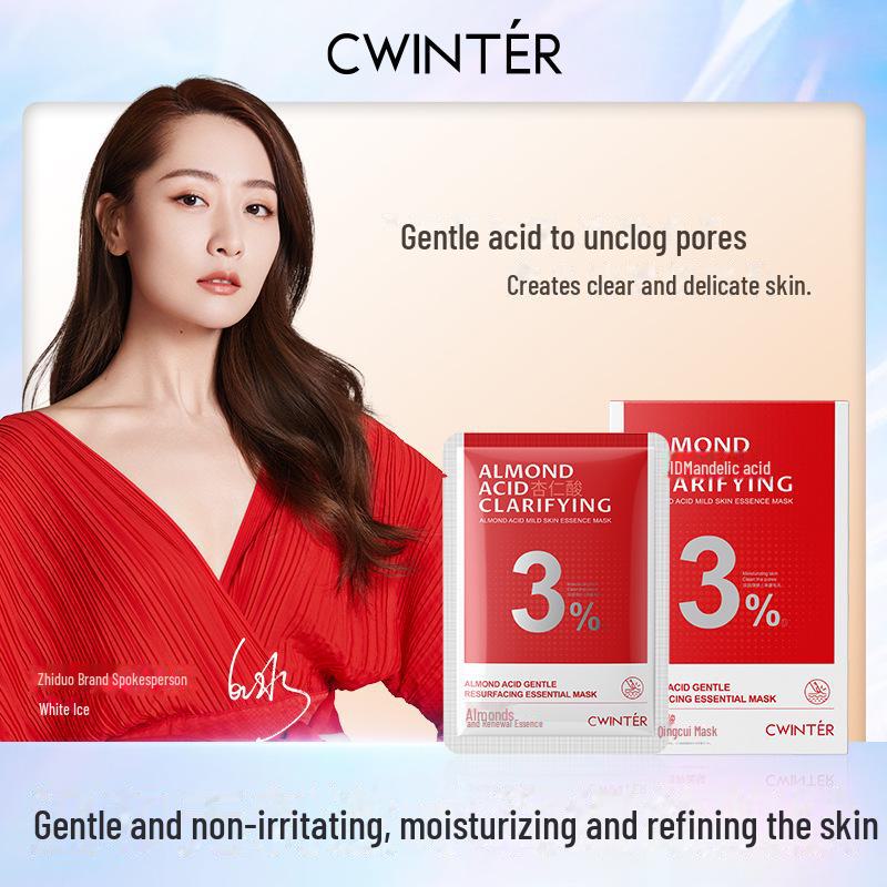 Maschera Viso in Tessuto Rinnovante all'Acido Mandelico Zhiduo