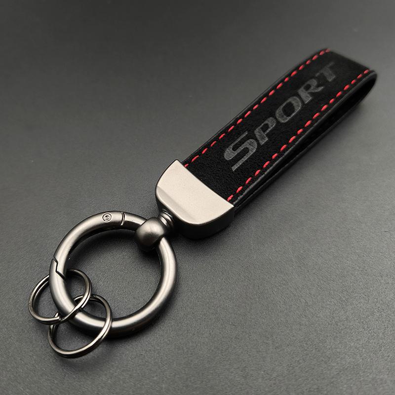 2024 Suede Leather Man Women Luxury Car Keychain For Toyota Corrolla Yaris Chr Land Cruiser Hilux Sport Keychain Accessories