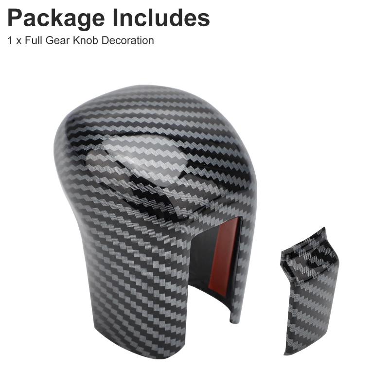 Durable Carbon Fiber Gear Shift Knob Cover Fits Accord 2018-2023 Enhance Interior Aesthetics
