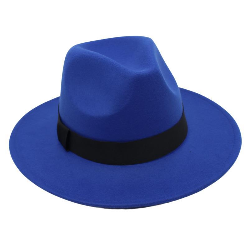 Shanghai Fedora Hat Tie-Dye Top Hat Jazz Hat Men And Women Felt Hat Temperament Woolen Hat Trend