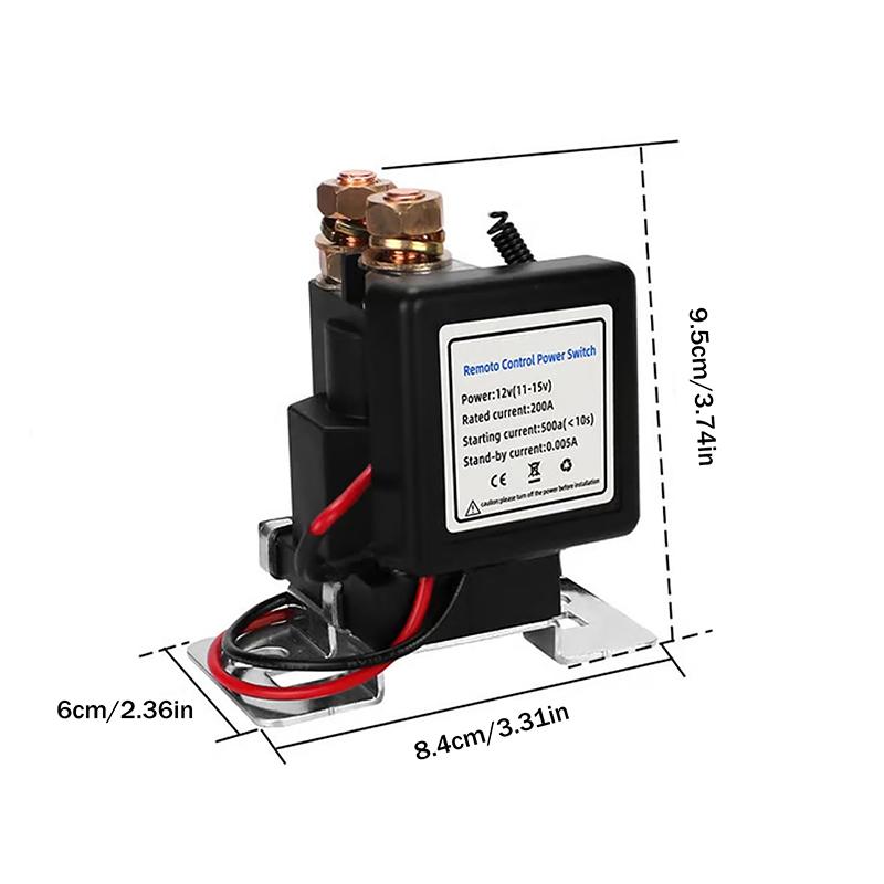 Wireless Remote Control Battery Relay Switch Car Starter, Remote Battery Disconnect Switch, Remote Start & Warm-Up/Cool-Down 12V