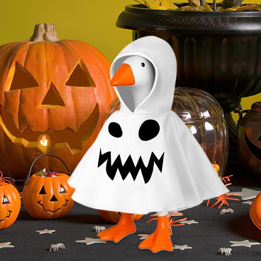 7 inch Halloween Duck Outfit Festive Duck Costume with Shirt Clothing for Table Desktop Christmas Thanksgiving Fall Home Decor