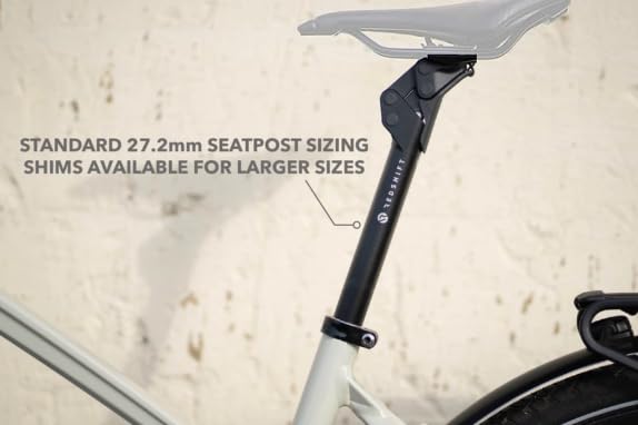 Redshift Shock Stop Endurance Suspension Seatpost for Bicycles Shock Absorber for x 280mm - Road/Gravel/Hybrid/E-Bikes - 27.2mm