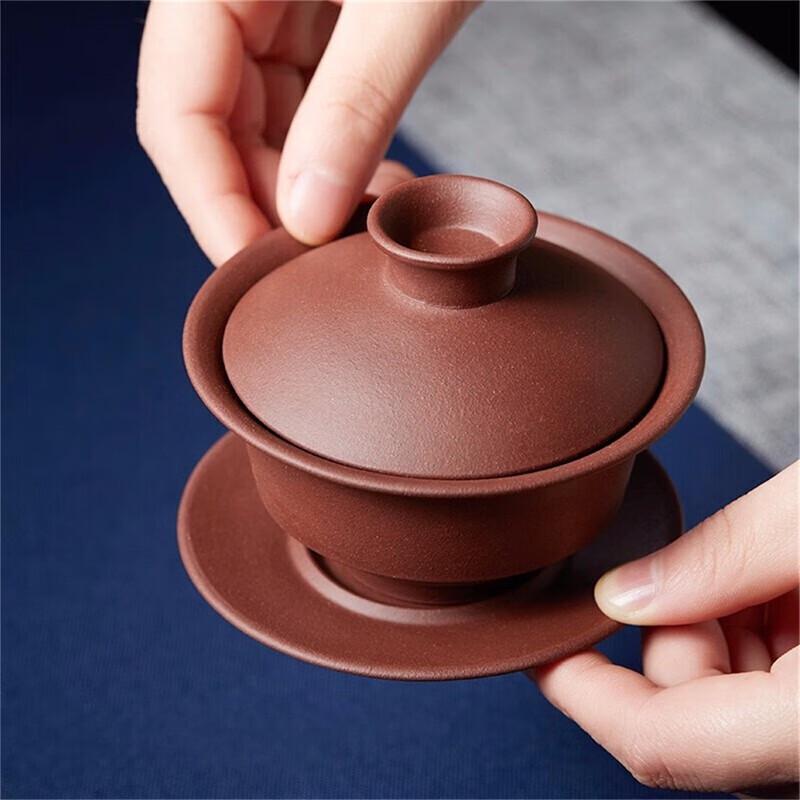 Yixing Purple Clay Gaiwan Tea Bowl