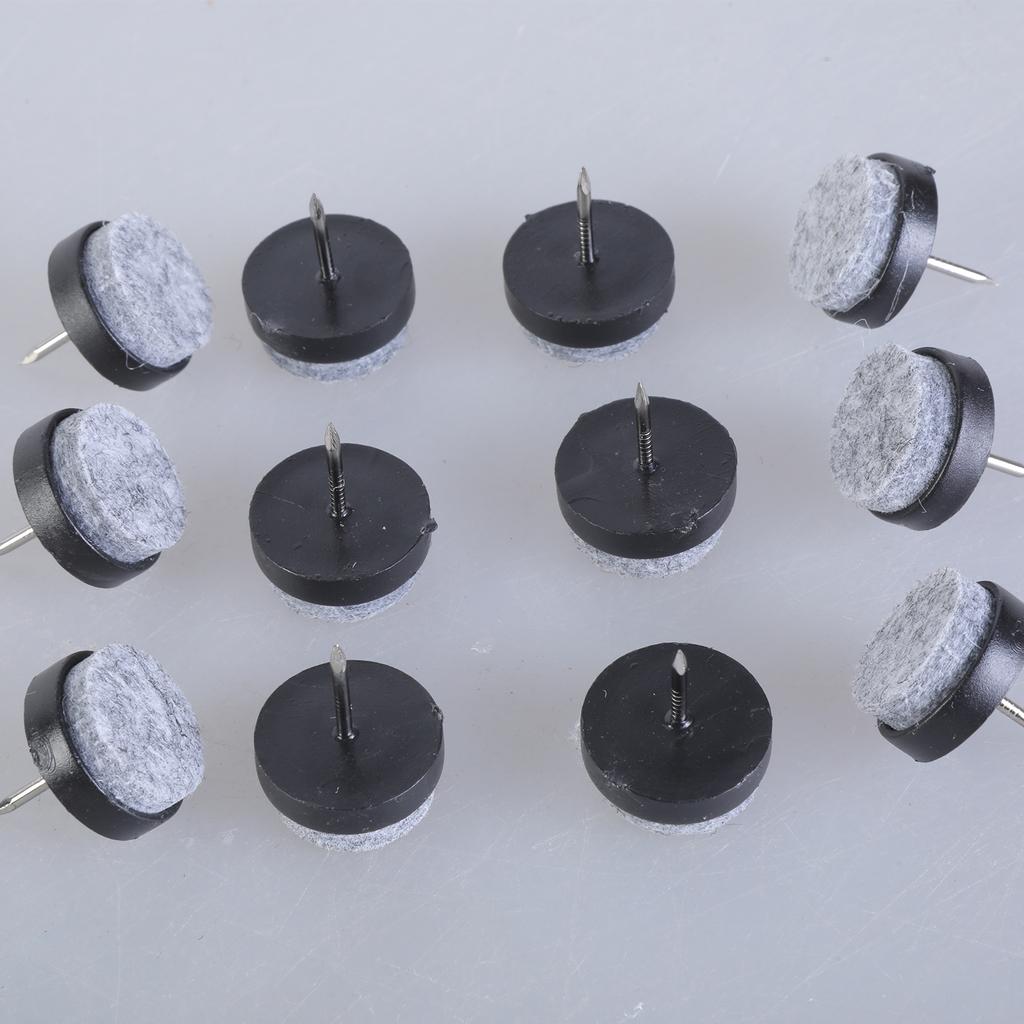 50Pieces Practical Furniture Sturdy Felt Pad With Nails for Wood and Tile Floor Without Slip Designs 22mm Diameter