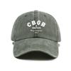 Versatile simple letter printing washed old soft top baseball cap unisex comfortable fashion baseball cap